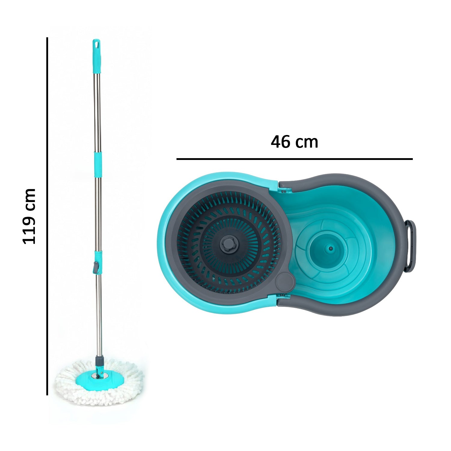 Quick Spin Mop with Plastic Bucket – Easy Wheels for Floor Cleaning