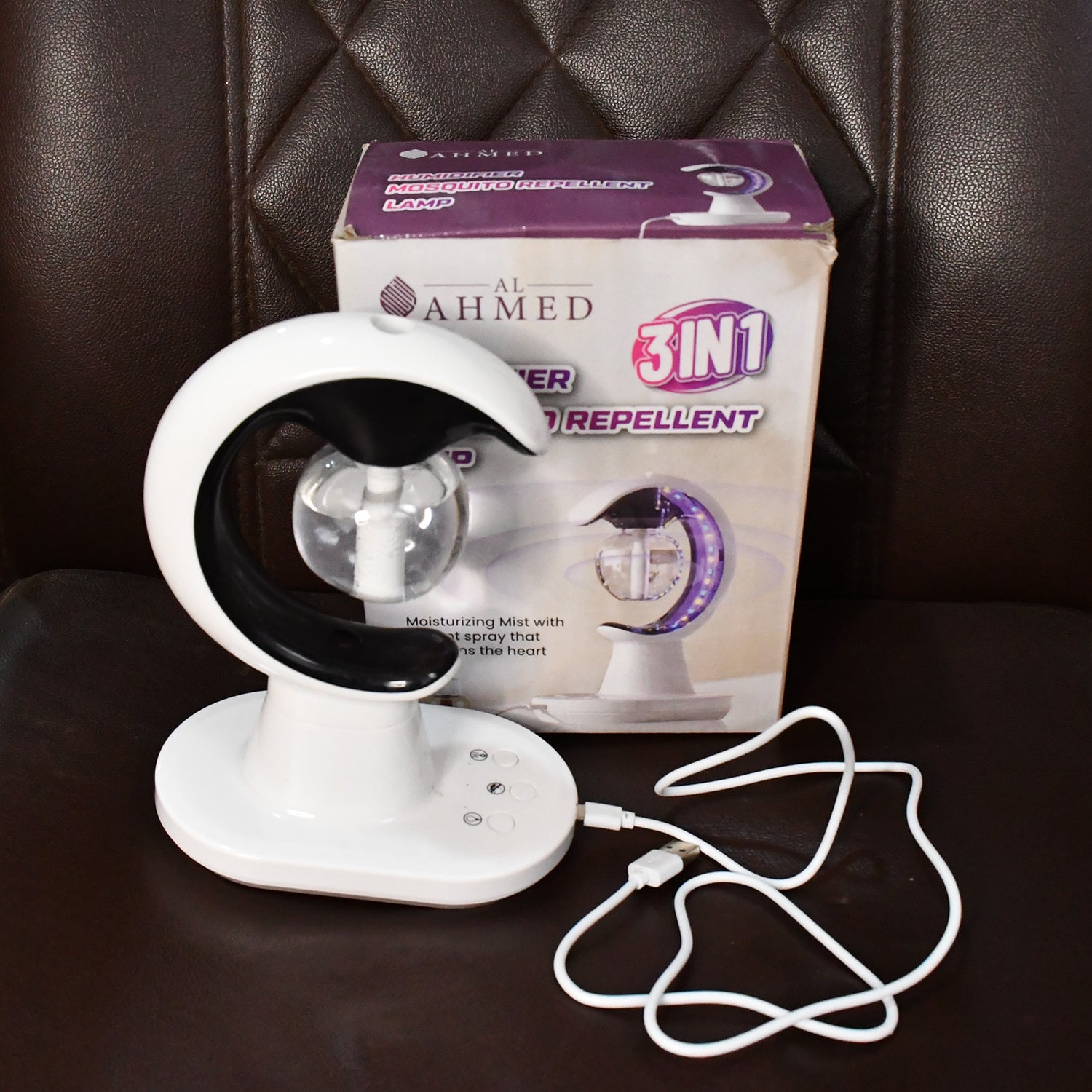 Multifunctional 3-in-1 LED Lamp, Humidifier & Repellent – 1 Pc