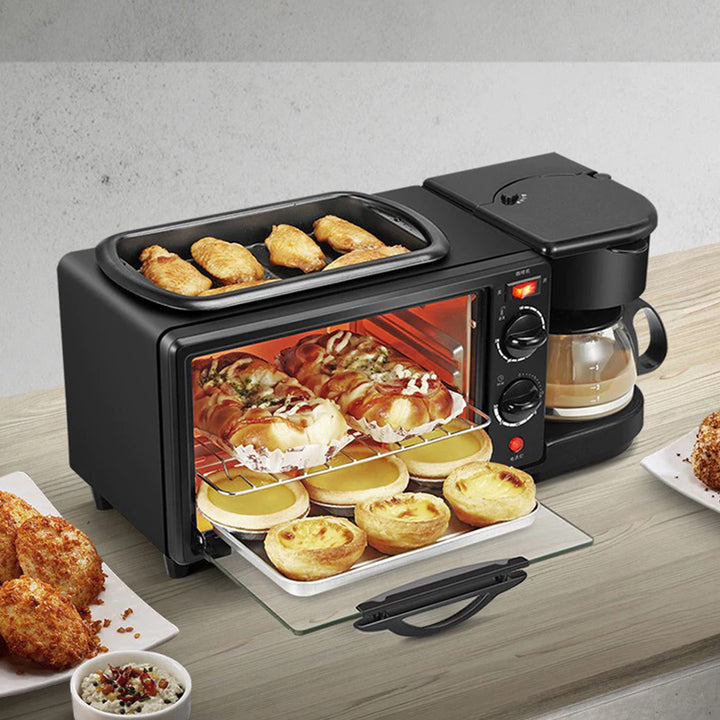 3-in-1 Breakfast Maker – Toaster, Grill, Coffee Maker, Portable