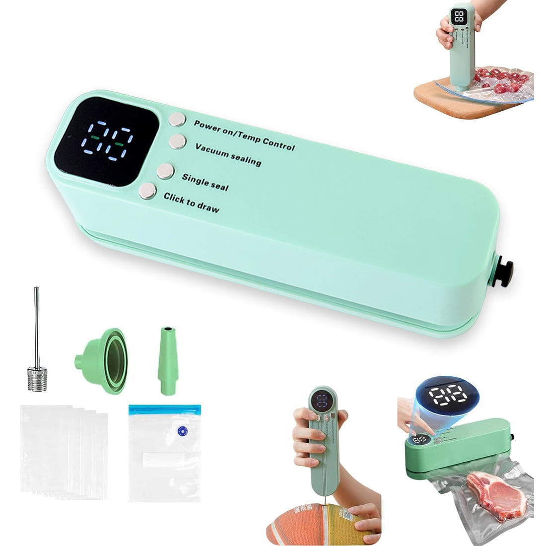 Rechargeable Electric Vacuum Sealer Machine for Food Storage