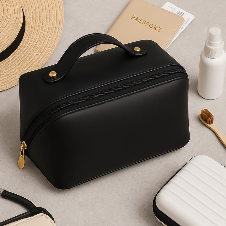 Premium Travel Makeup & Toiletry Organizer Pouch with Zipper Handle