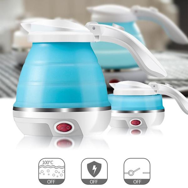 Silicone Foldable Electric Water Kettle – Portable Camping Boiler