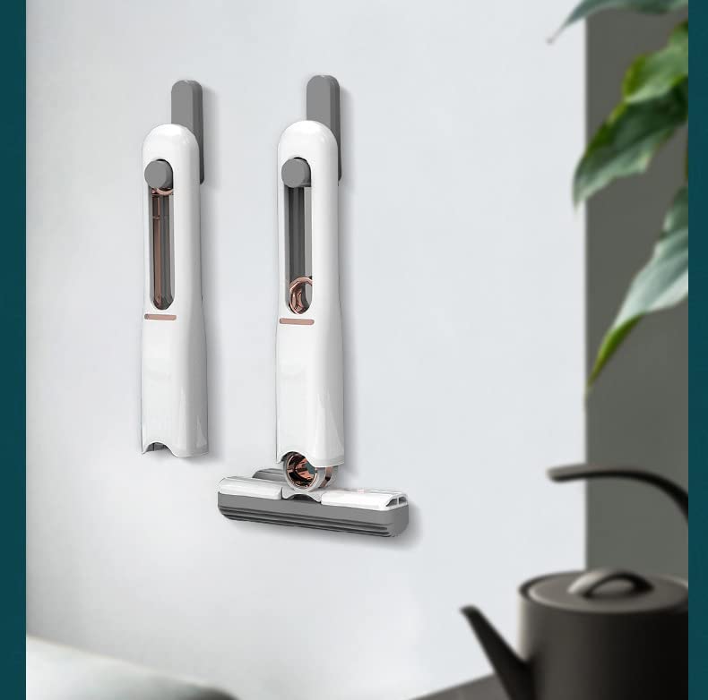 Portable Self-Squeeze Short Mop with Cotton Head – Hand-Free & Absorbent