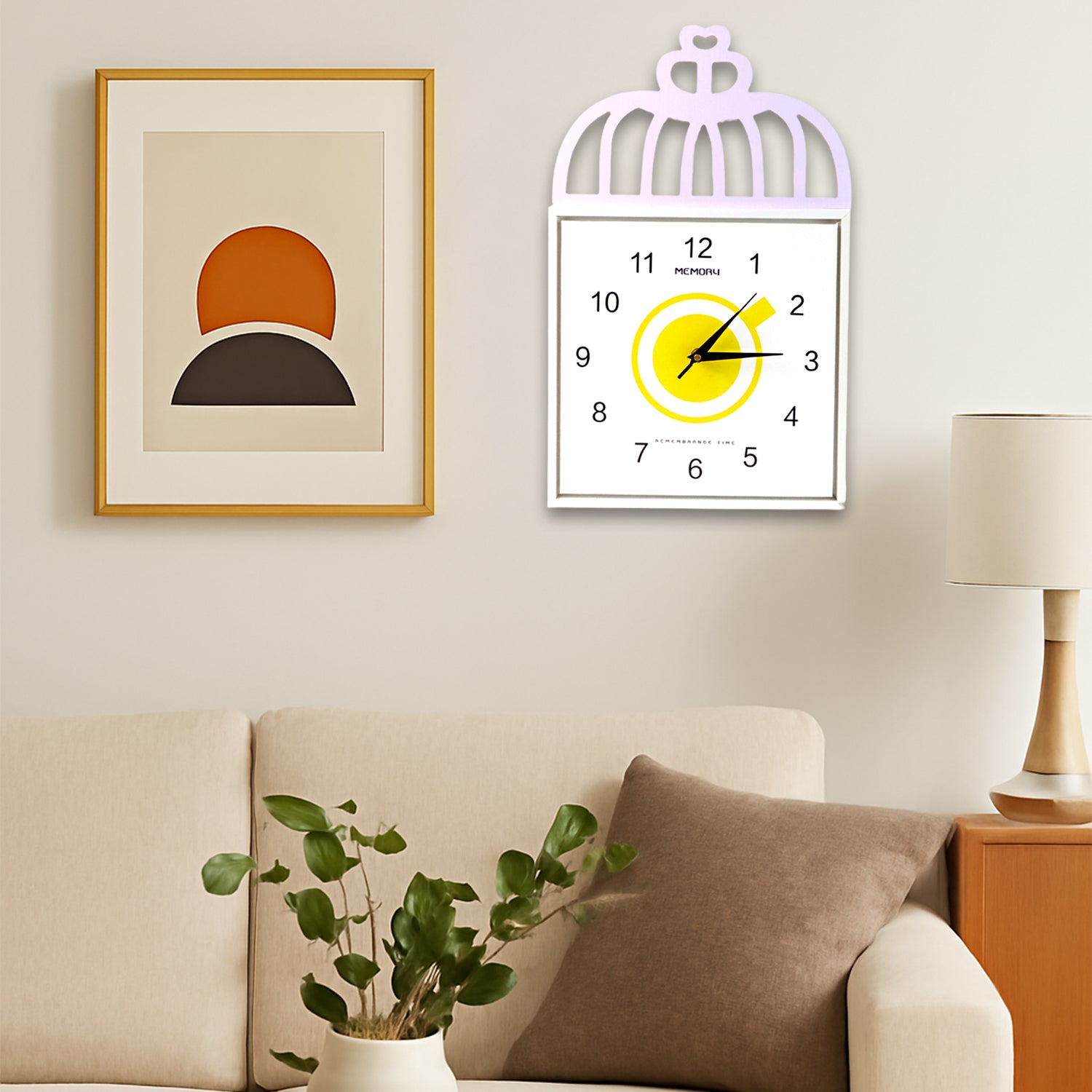 Decorative Square Wall Clock – Battery Operated, Stylish Design