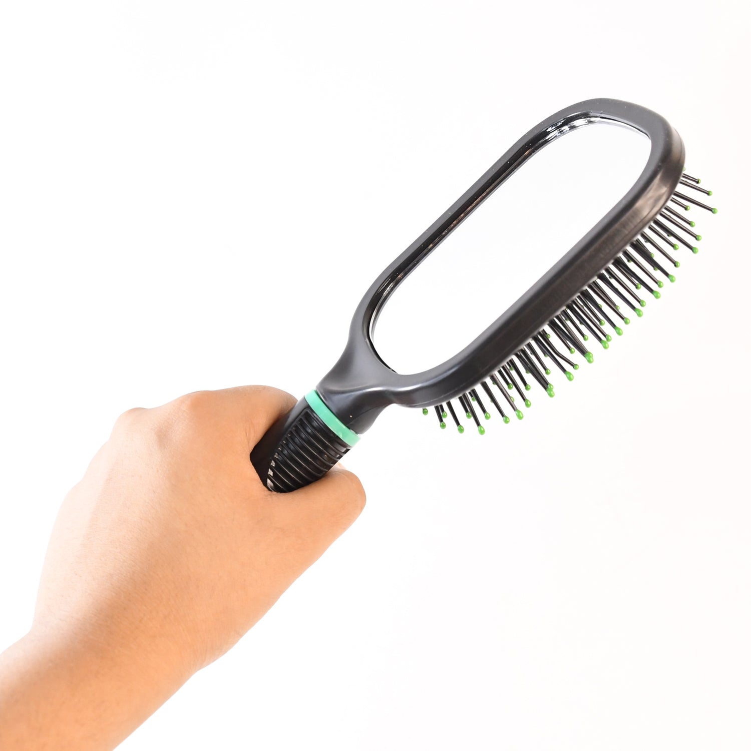 2-in-1 Hair Comb Brush with Built-in Mirror – Compact Design