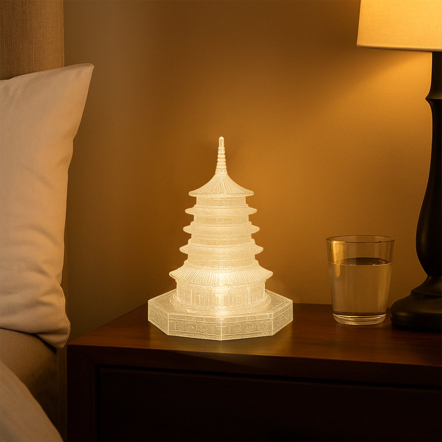 Premium LED Crystal Pagoda Light – Elegant Decorative Lamp (1 Pc)
