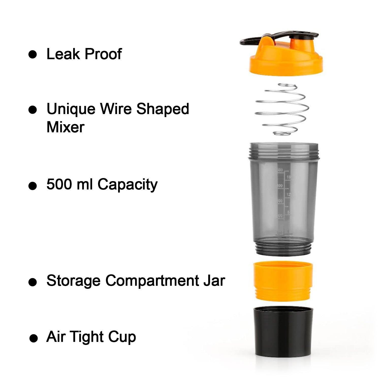 Gym Shaker Bottle – Protein Shake Mixer for Fitness & Workout