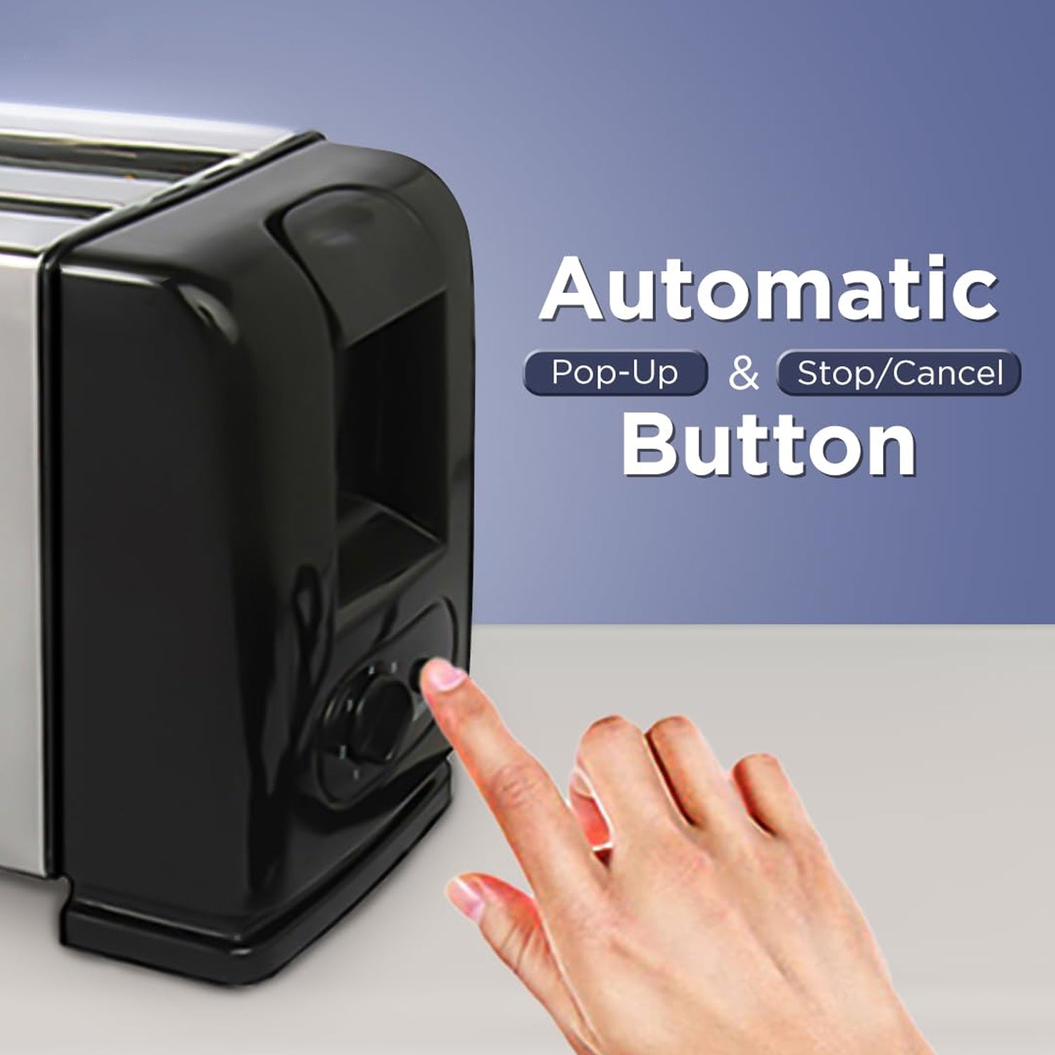 Orbit Adjustable Pop-Up Toaster – 1200W, Fast & Even Toasting