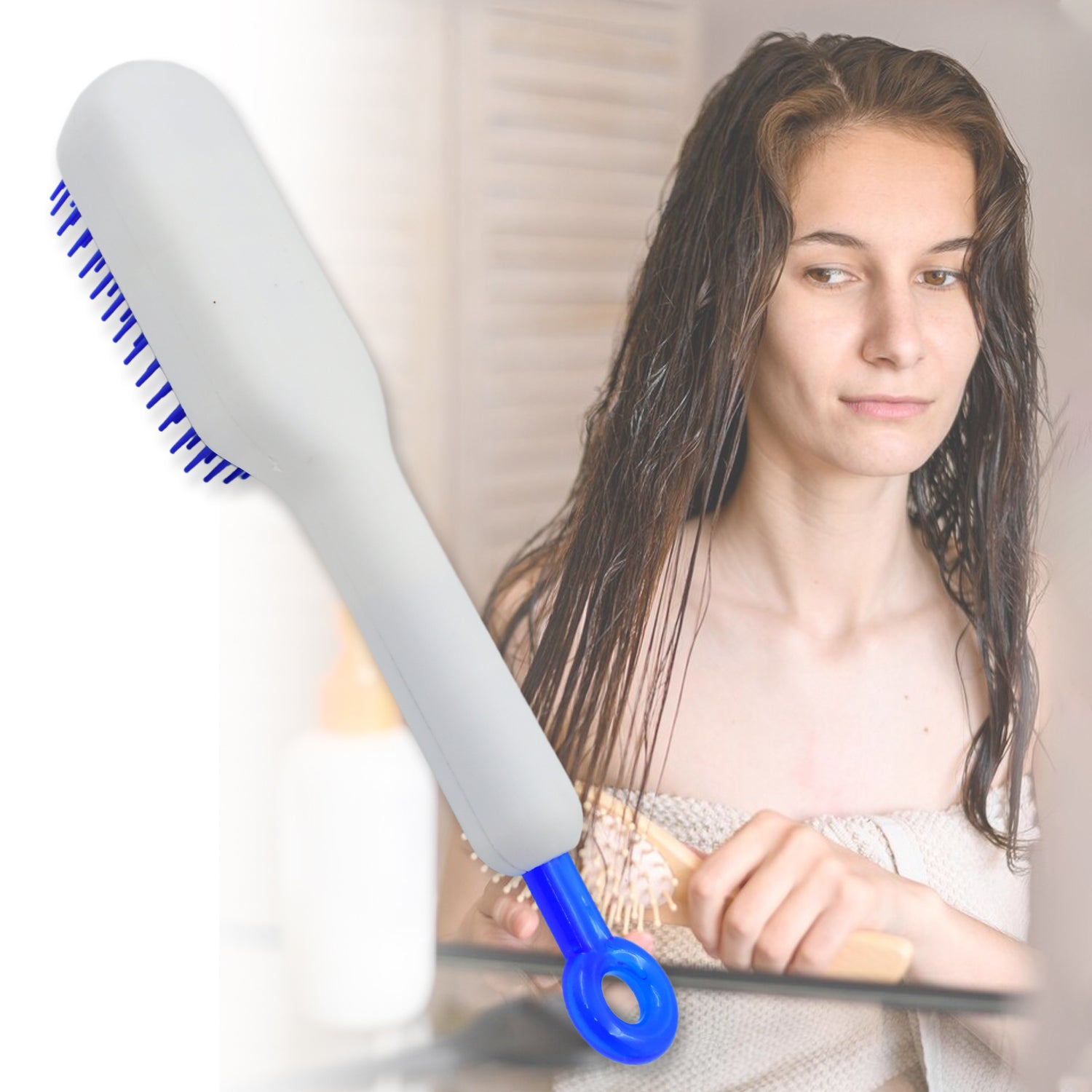 Self-Cleaning Detangling Hairbrush – Anti-Static Massage Comb