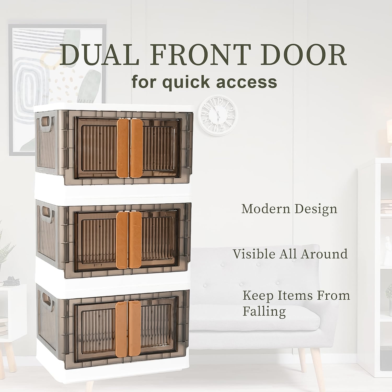 Foldable Plastic Wardrobe Organizer – 1 Layer, Compact Storage (1 Pc)