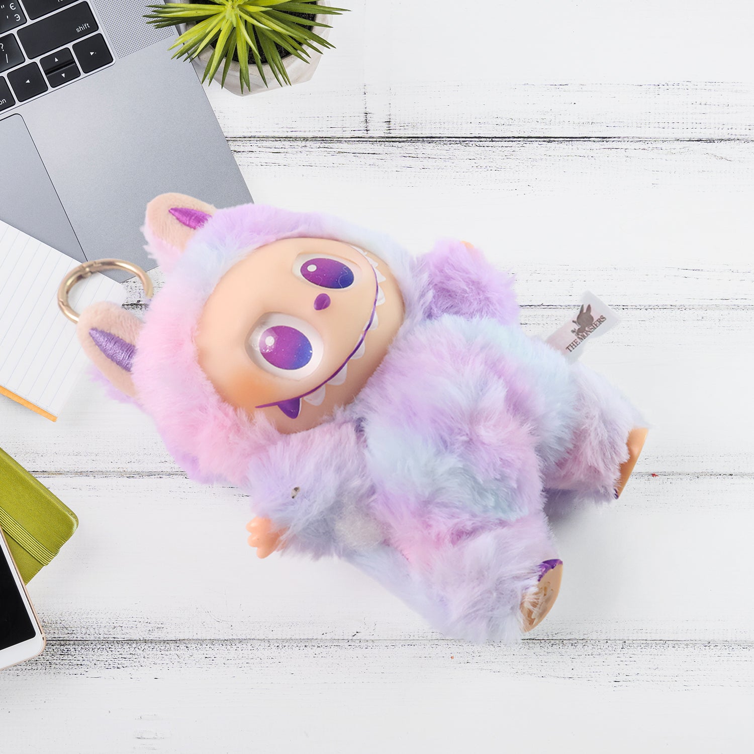 Cute Light Purple Plush Toy Cartoon Keychain with Hook (1 Pc)