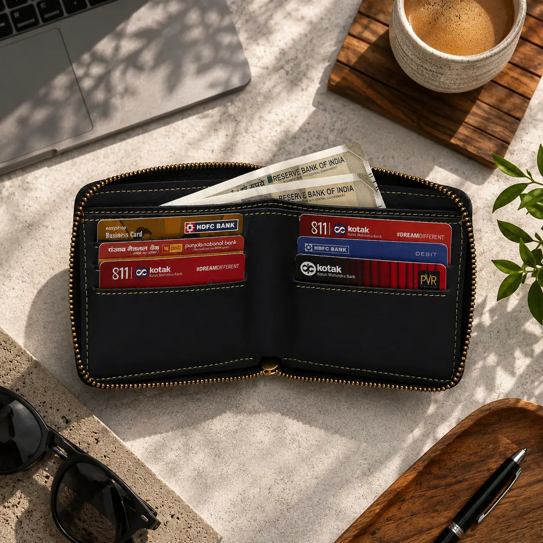 Unisex Personalized Wallet with Custom Name Engraving