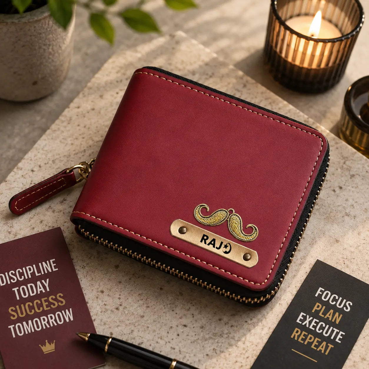 Unisex Personalized Wallet with Custom Name Engraving