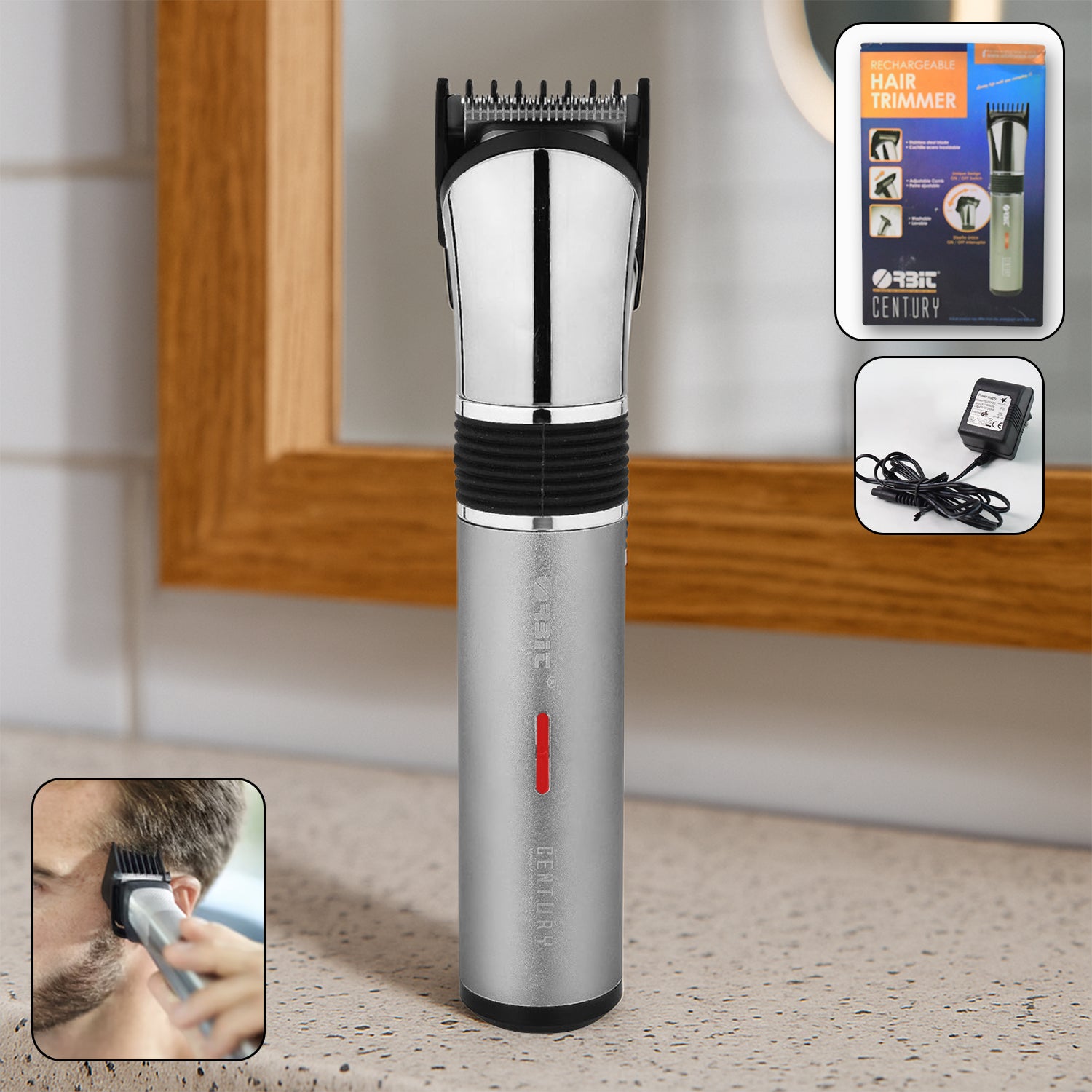 Orbit Rechargeable Hair Trimmer for Men – Precision Grooming (1 Pc)