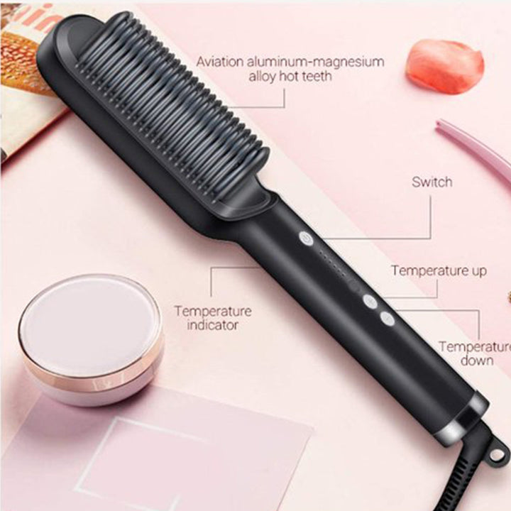 HQT-909B Hair Straightener & Scalp Massager – 2-in-1 Tool