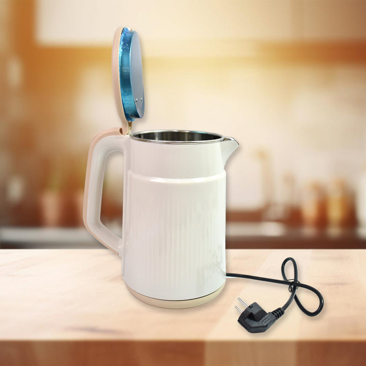 Electric Cordless Tea Kettle – Double Wall Stainless Steel, 2.3L, 1500W