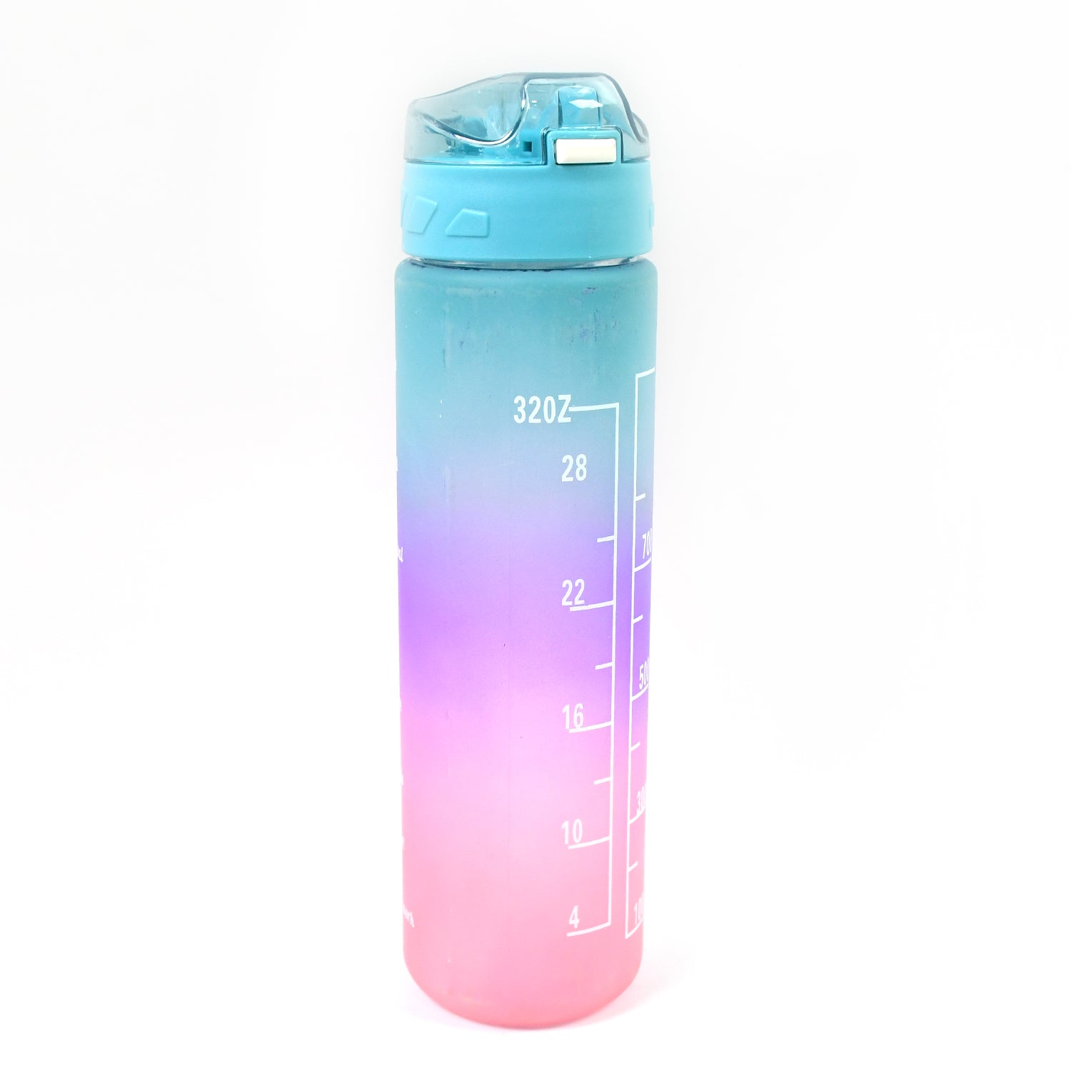 Colorful Motivational Plastic Water Bottle with Straw – 900ml