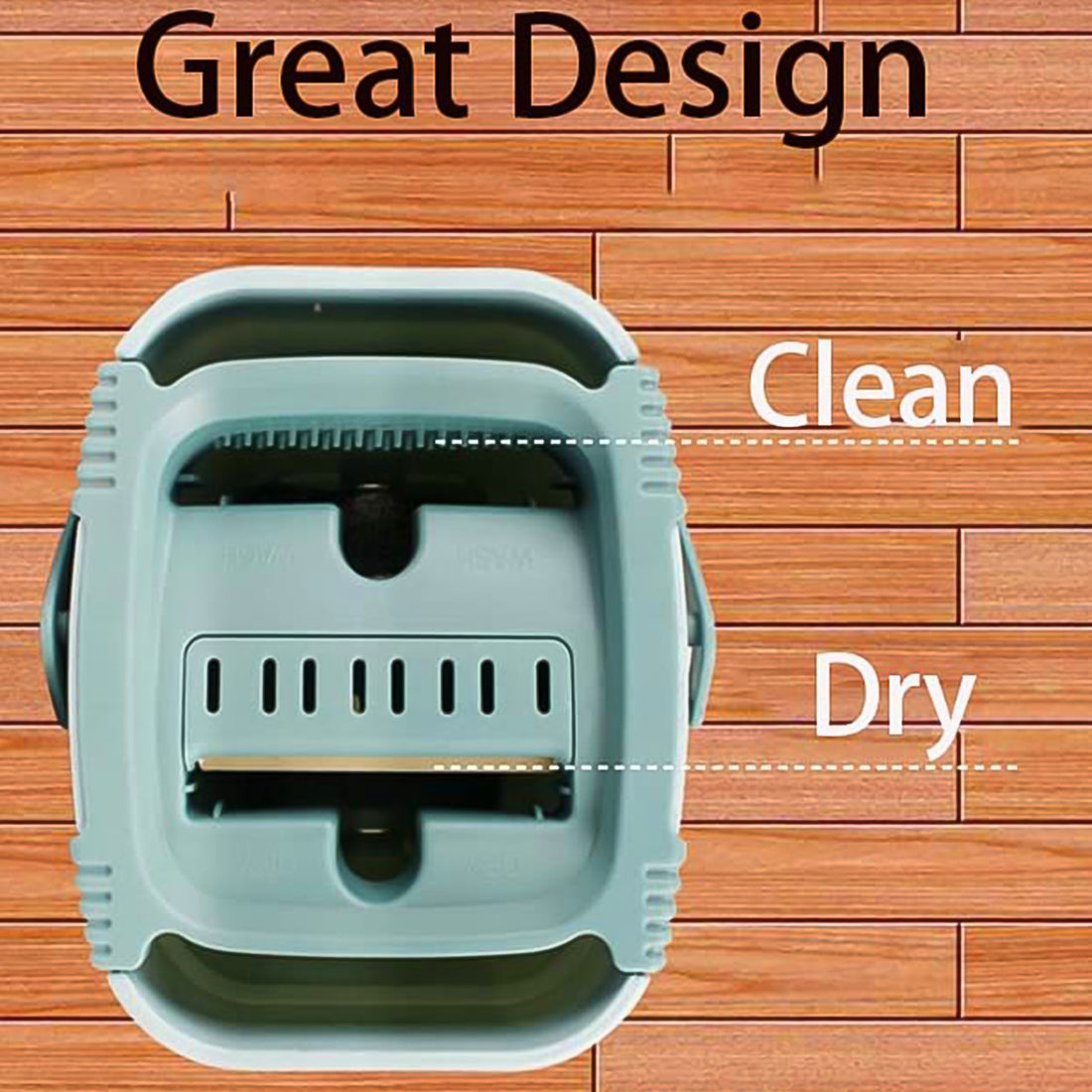 Scratch Cleaning Mop 2-in-1 Self-Cleaning Wash & Dry Flat Mop