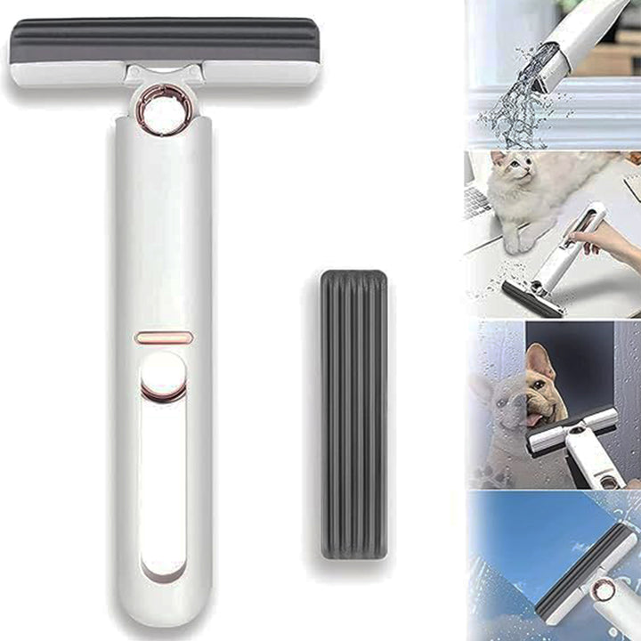 Self-Squeeze Mini Mop with Absorbent Sponge Head for Kitchen & Bathroom