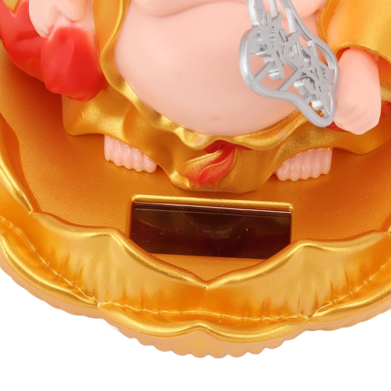 Solar-Powered Moving Buddha Car Ornament (1 Pc)