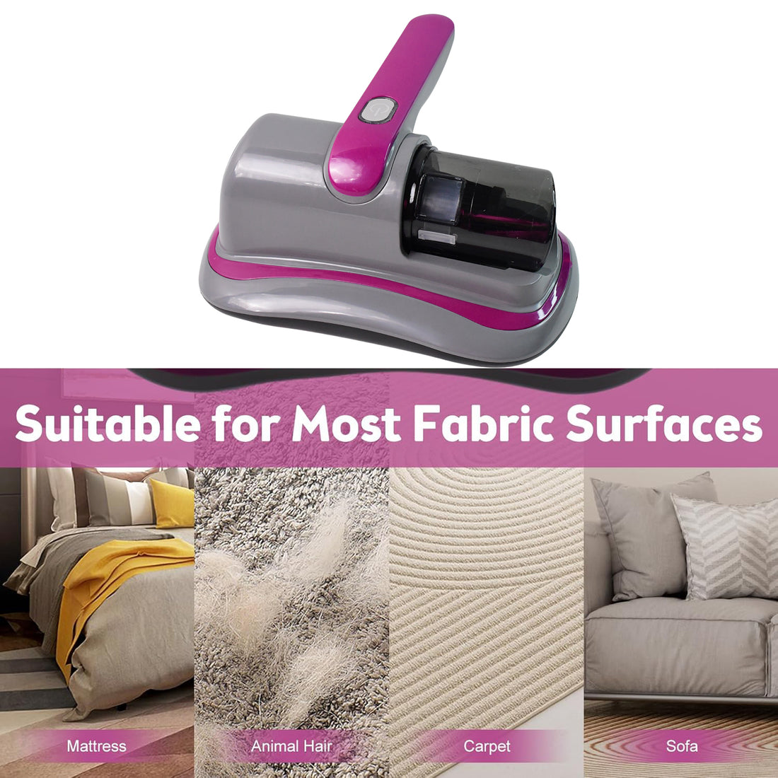 Powerful Suction Handheld Vacuum Cleaner - Cordless, Low Noise