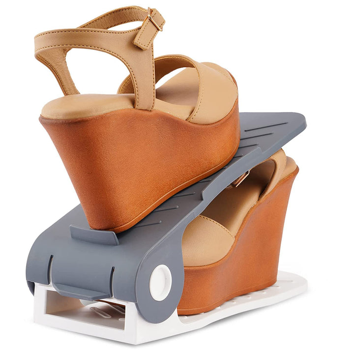 Adjustable Plastic Shoe Organizer - Space Saver Rack, 1 Pc
