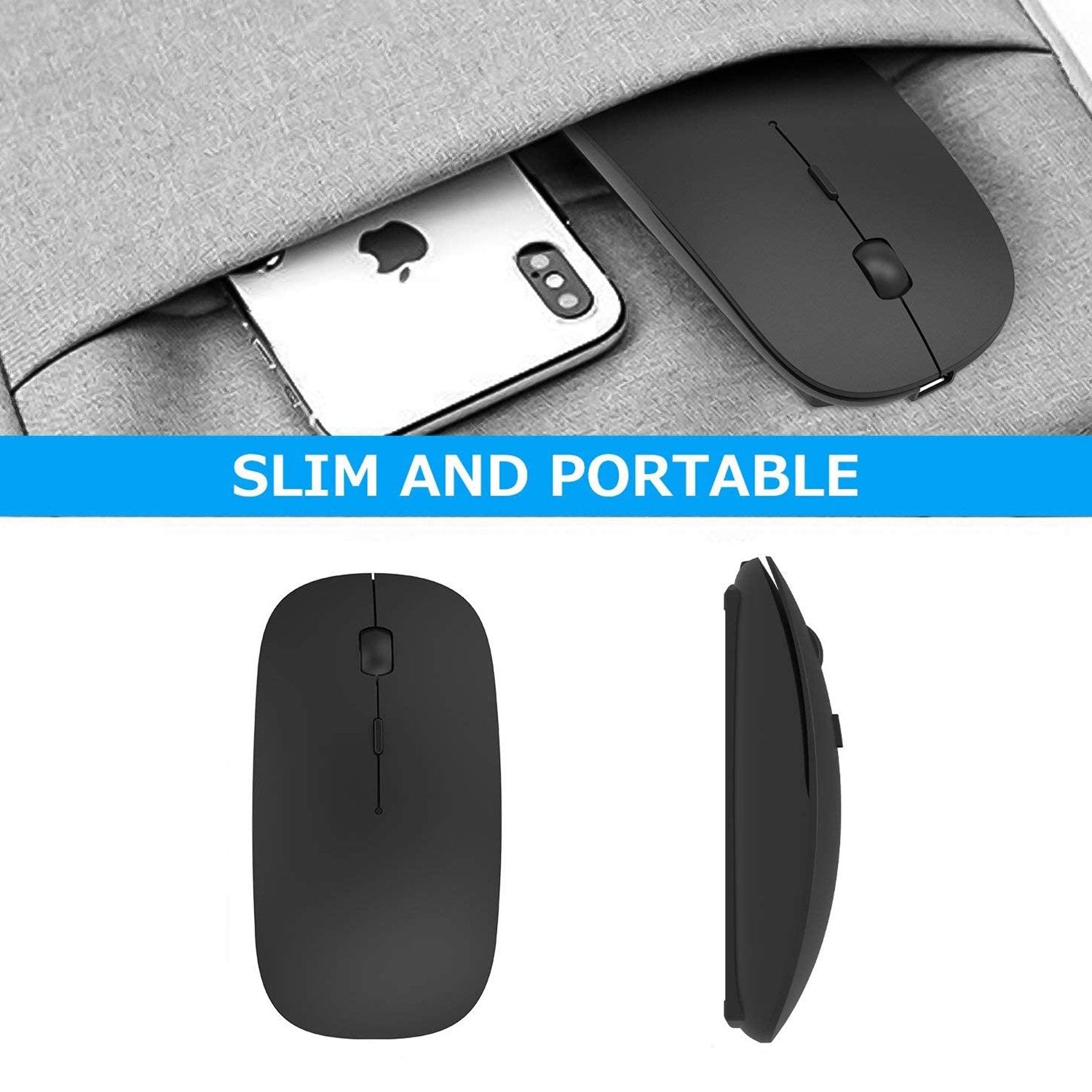 Wireless Mouse for Laptop, PC, Mac, iPad Pro & Computer (1 Pc)