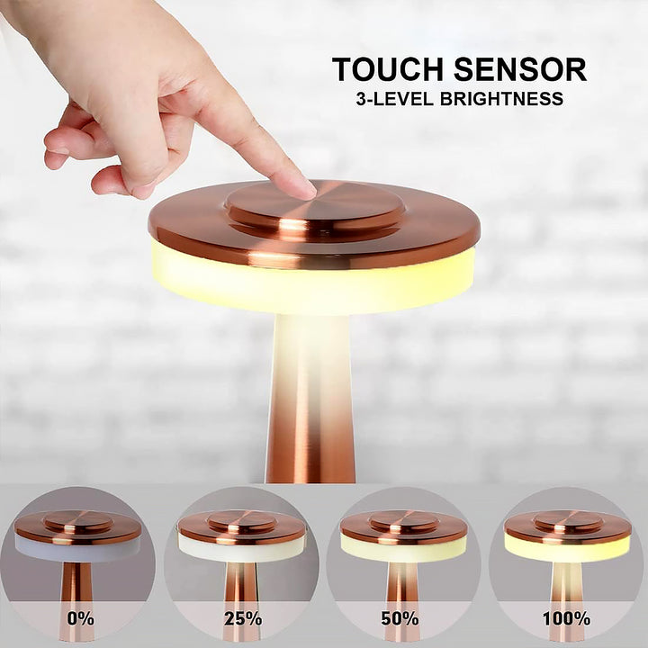 LED Touch Control Desk Lamp – USB Rechargeable, 3 Colors & Dimmable