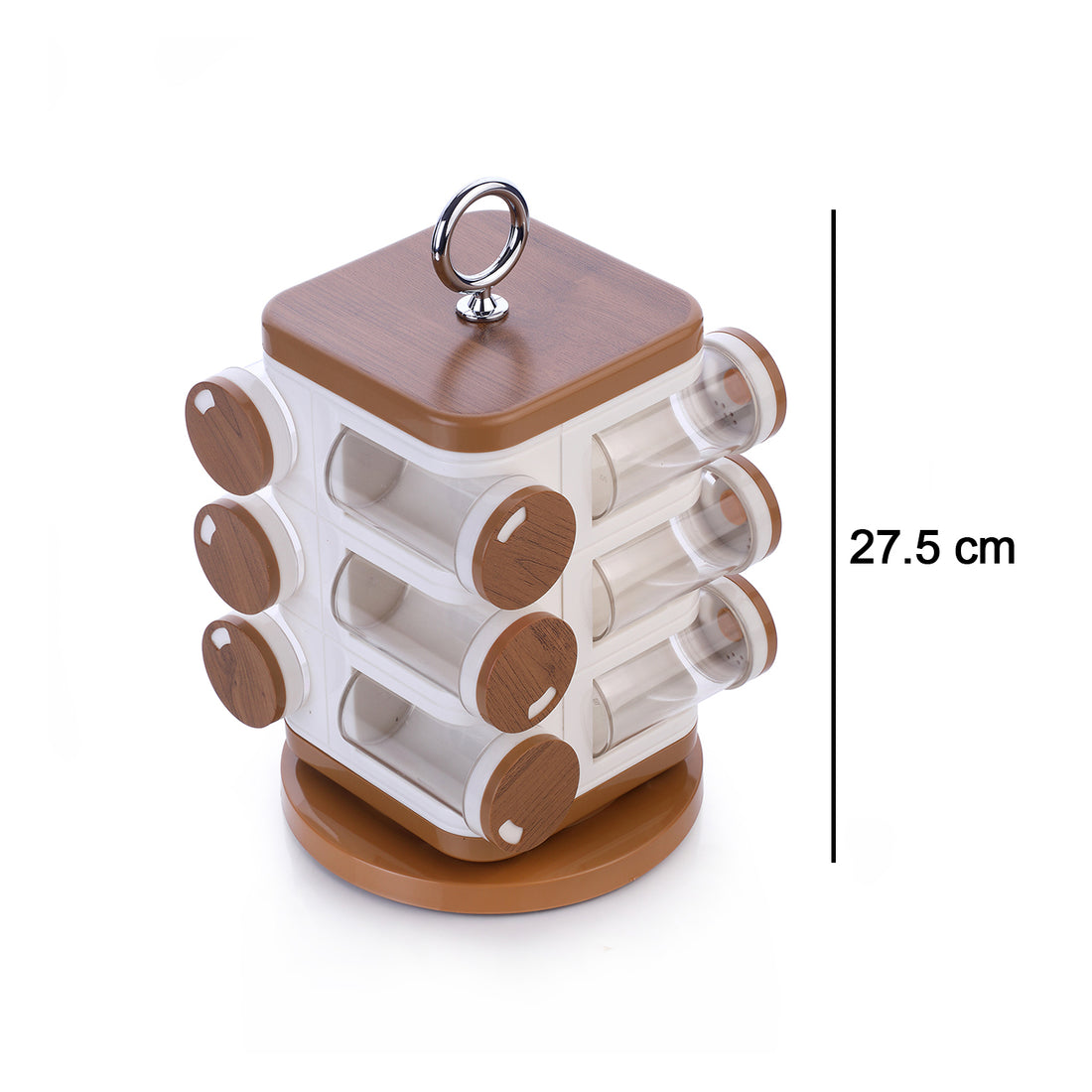 Ganesh Revolving Spice Rack – 12-Jar Masala Organizer Box