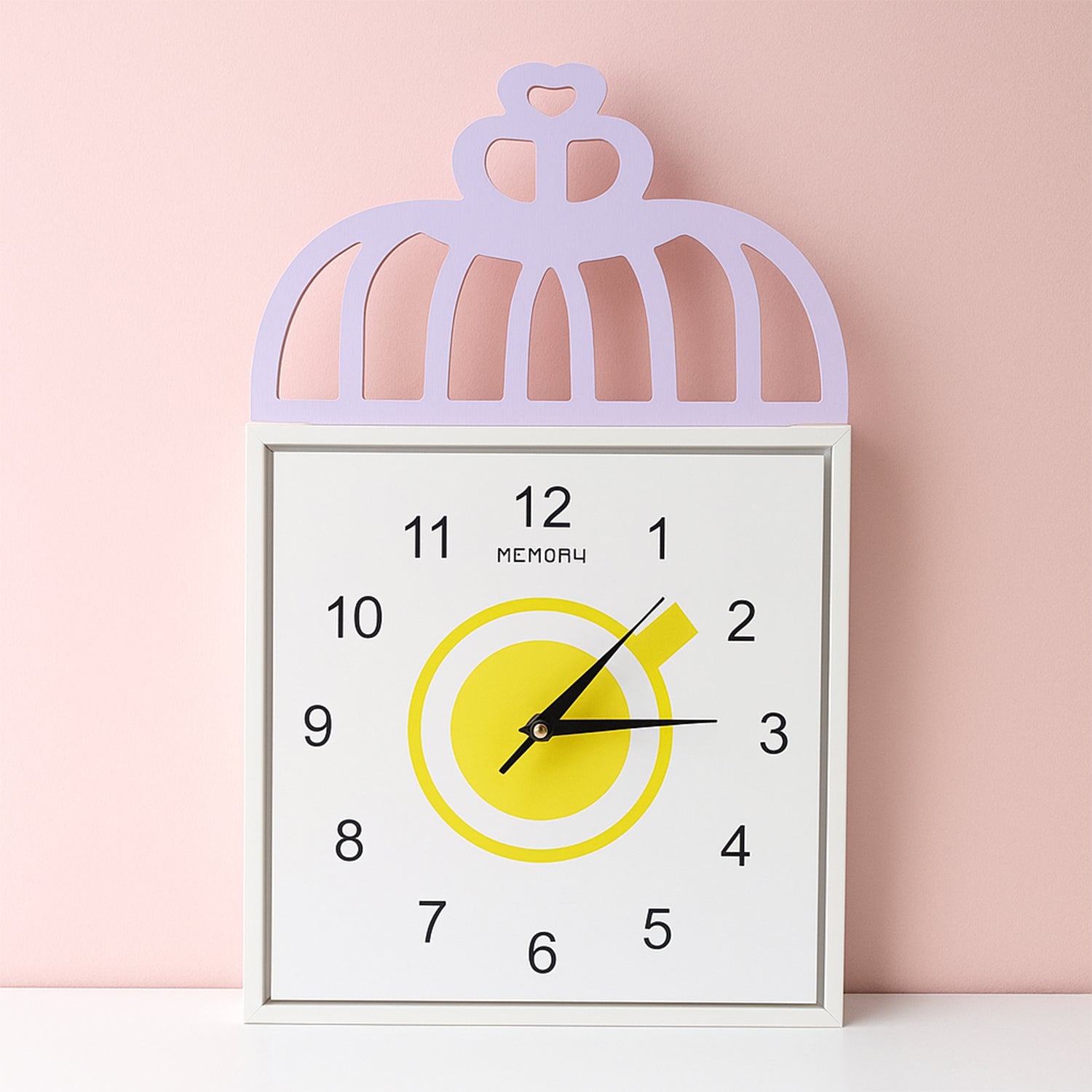 Decorative Square Wall Clock – Battery Operated, Stylish Design