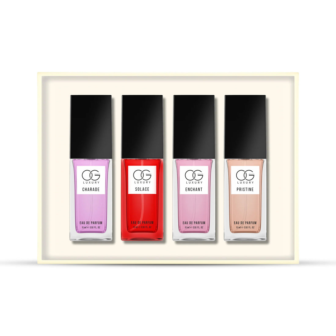 OG Beauty Luxury Pure Elegance Eau De Parfum – 4-Piece Set (15ml)