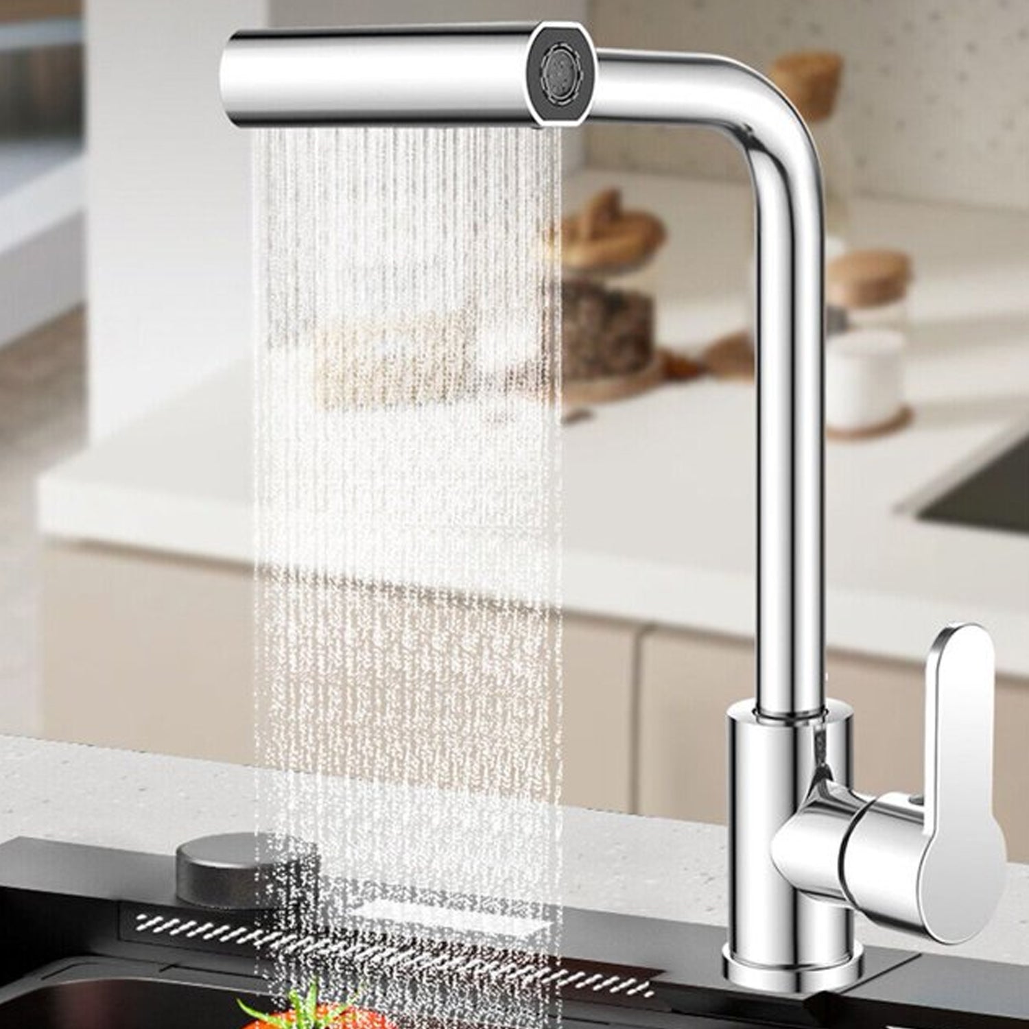 Multifunction 360° Swivel Waterfall Kitchen Faucet – 4-in-1 Extender