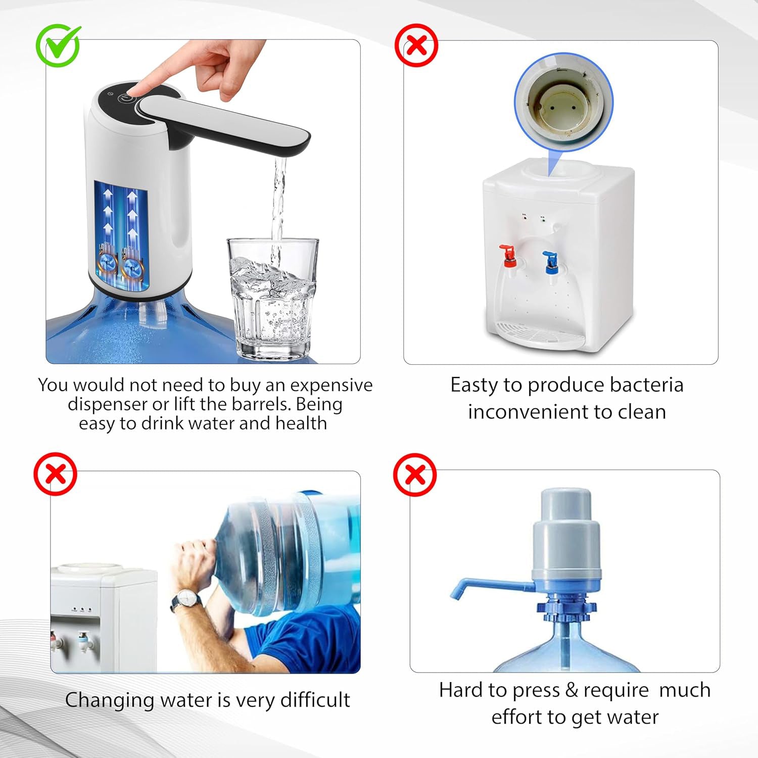 Electric Water Dispenser Pump - Easy One-Piece Operation