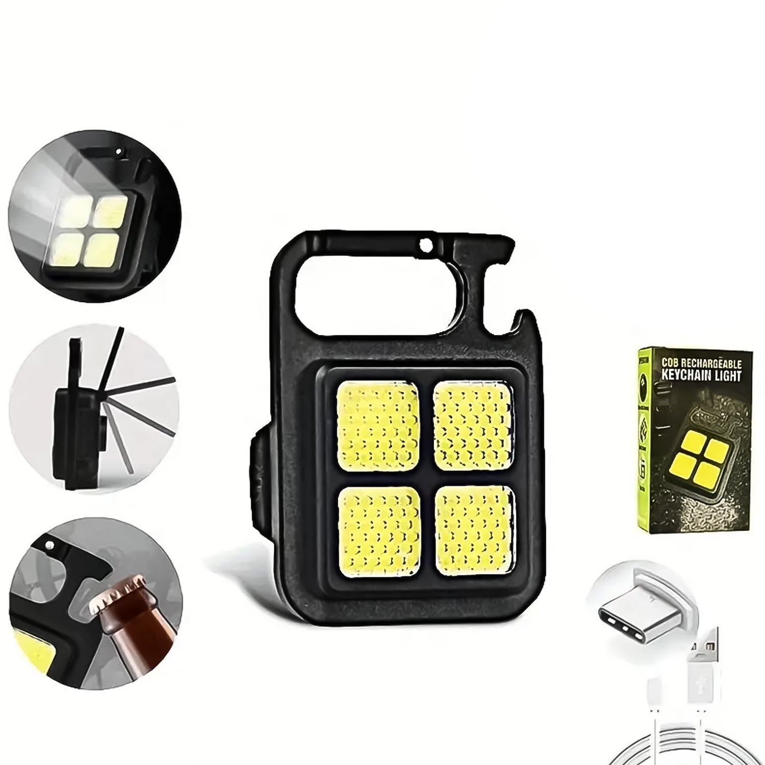 4-LED Mini Keychain Light (1 Pc)