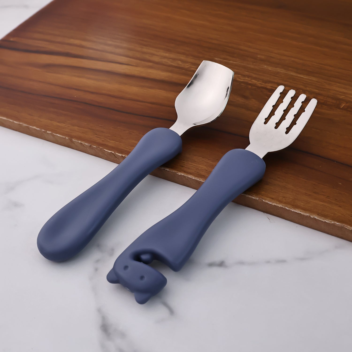 Supermom Stainless Steel Spoon & Fork Set – 2-Piece Foodie Essentials